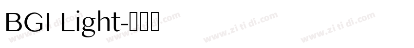 BGI Light字体转换